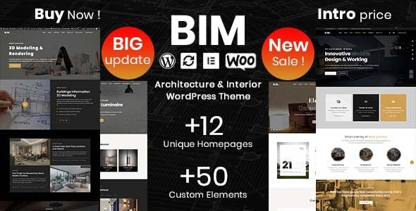 دانلود قالب وردپرس BIM - پوسته طراحی داخلی و معماری وردپرس
