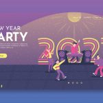 دانلود UI Kit صفحه فرود وب سایت New Year Party