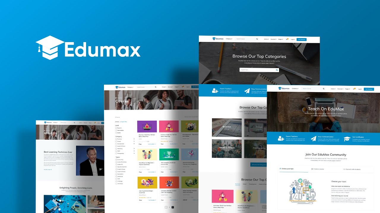 دانلود قالب وردپرس Edumax - پوسته آموزش آنلاین و تحصیلات وردپرس