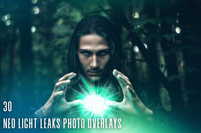 دانلود اکشن فتوشاپ 30 Neo Light Leaks Photo Overlays