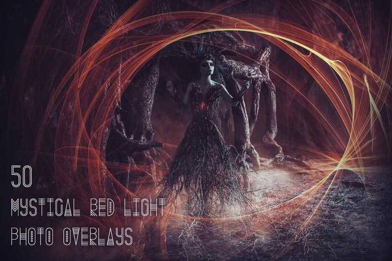 دانلود اکشن فتوشاپ 50 Mystical Red Light Photo Overlays