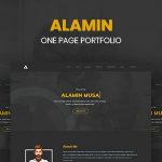 دانلود قالب سایت Alamin - قالب نمونه کار خلاقانه و تک صفحه ای HTML