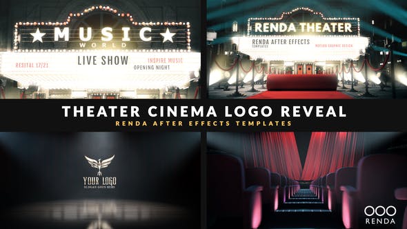 دانلود پروژه افتر افکت Cinema Intro - Curtain Logo Reveal