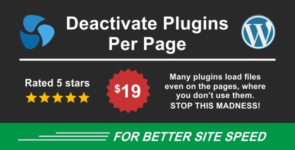 دانلود افزونه کاربردی Deactivate Plugins Per Page وردپرس