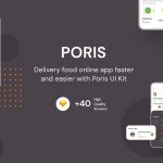 دانلود UI Kit اپلیکیشن موبایل Poris - اپلیکیشن تحویل آنلاین غذا