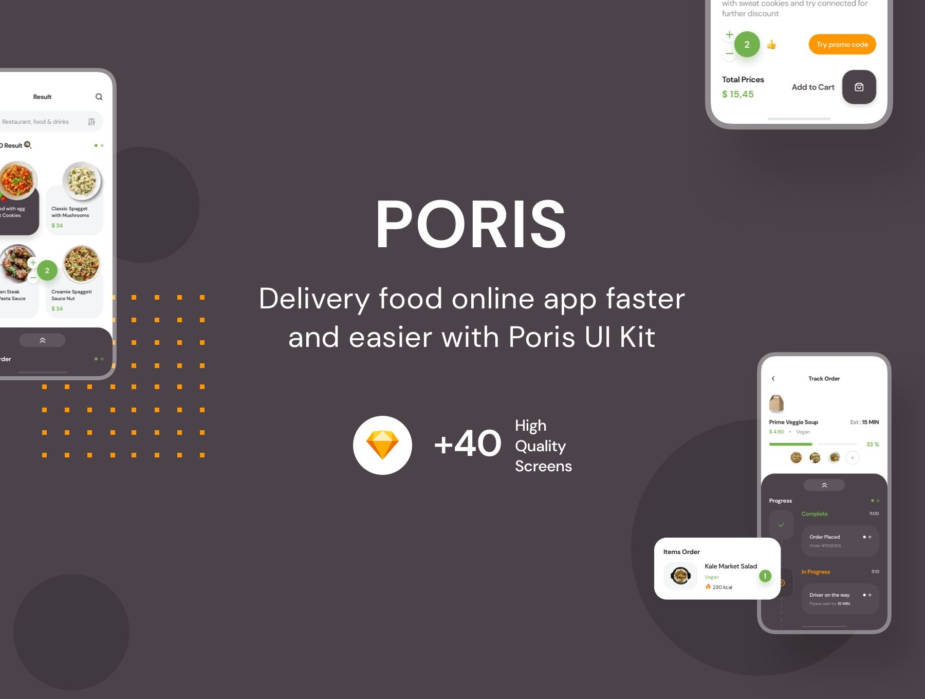 دانلود UI Kit اپلیکیشن موبایل Poris 