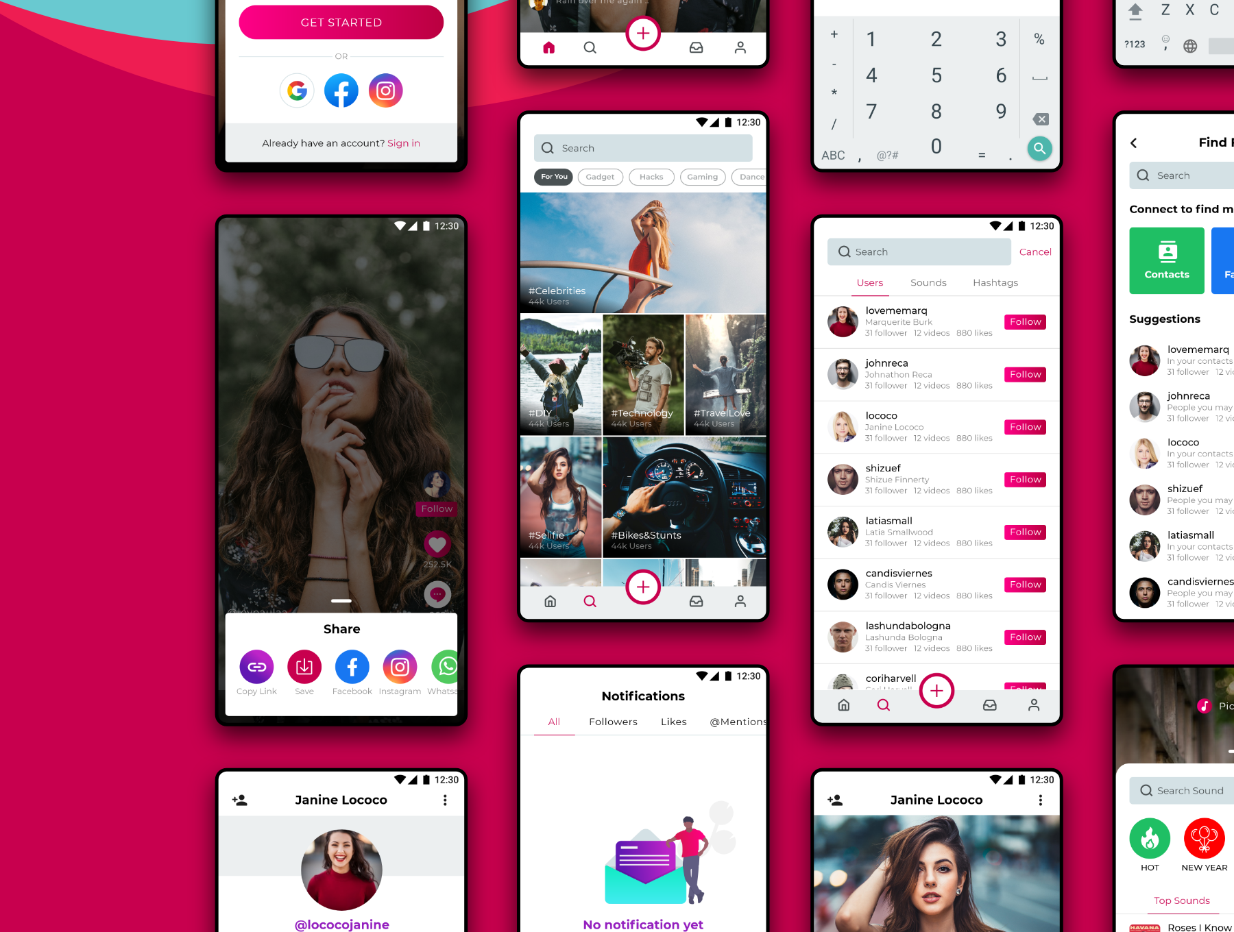 دانلود UI Kit اپلیکیشن موبایل Teensy 