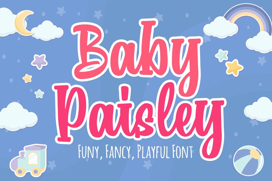 دانلود فونت انگلیسی Baby Paisley a Playful
