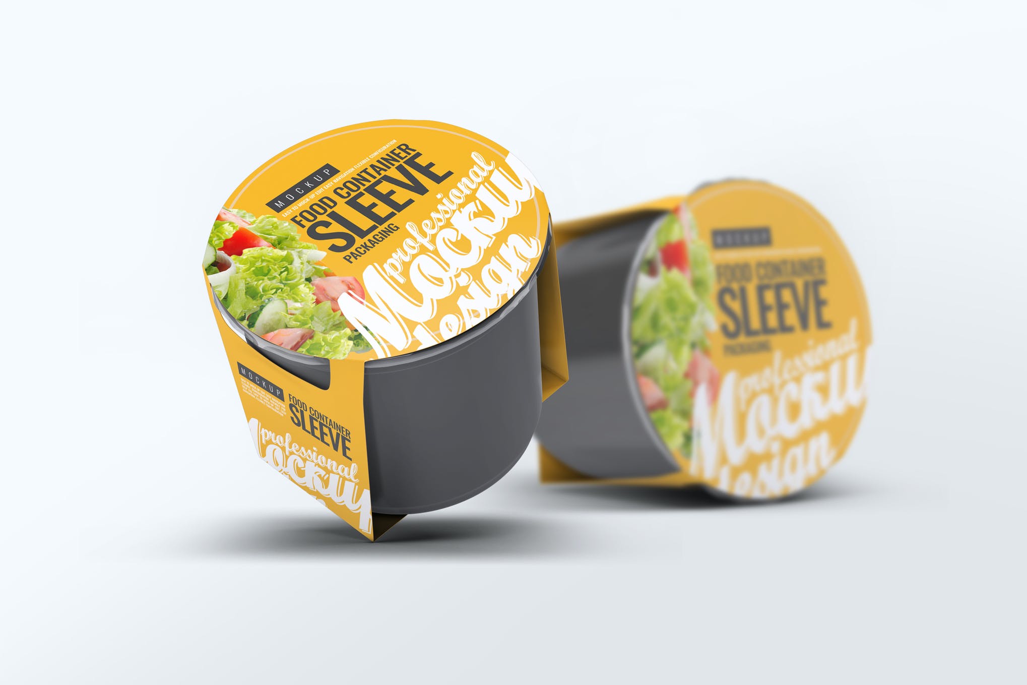 دانلود موکاپ Food Container Sleeve Packaging