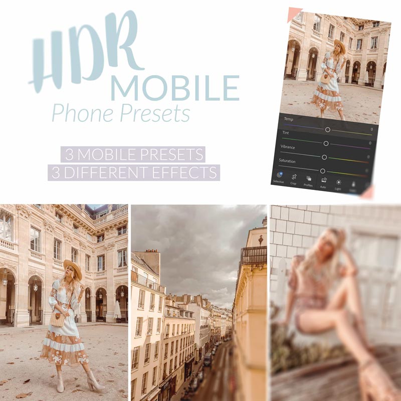 دانلود مجموعه پریست لایت روم HDR Mobile Pack - محصولی از Sarah Loven