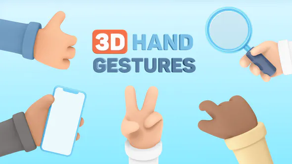 دانلود پروژه افتر افکت 3D Hand Gestures | Mockup Device