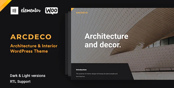 دانلود قالب وردپرس Arcdeco - قالب معماری و طراحی داخلی وردپرس