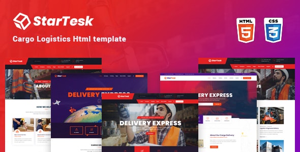 دانلود قالب سایت Startesk - قالب شرکت حمل و نقل و باربری HTML5