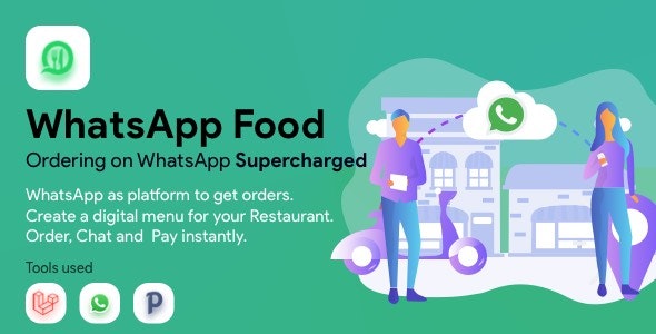 دانلود اسکریپت WhatsApp Food - SaaS WhatsApp Ordering