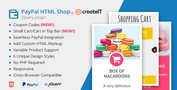 دانلود جاوا اسکریپت jQuery Paypal HTML Shop