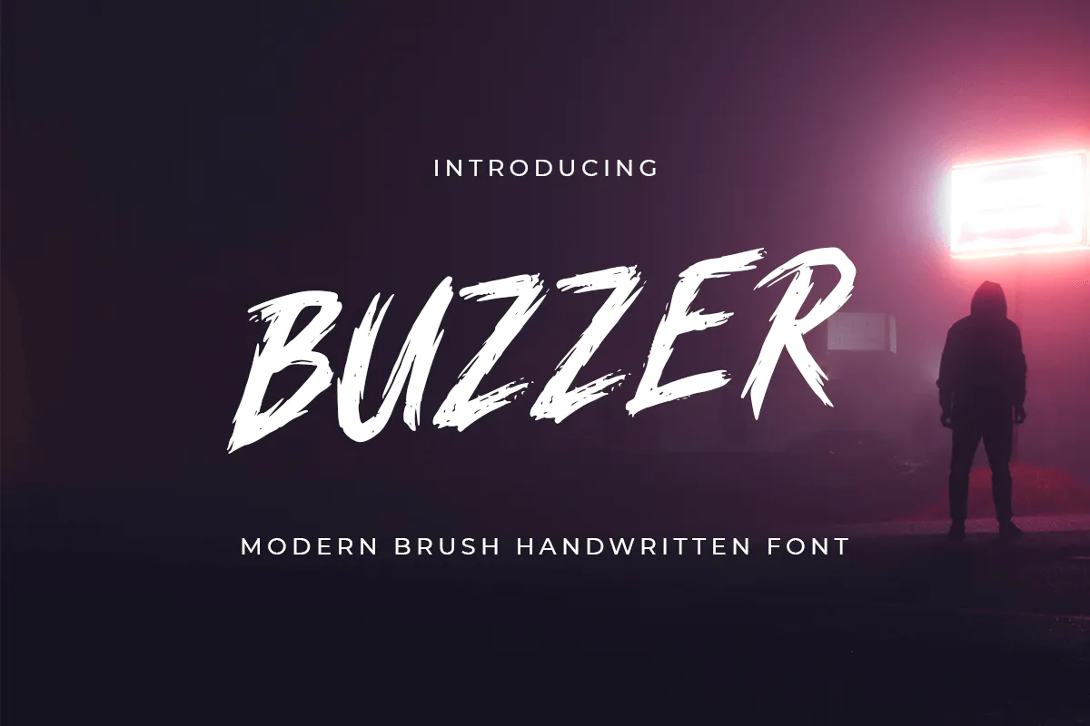 دانلود فونت BUZZER - Modern Brush Handwritten + فونت وب