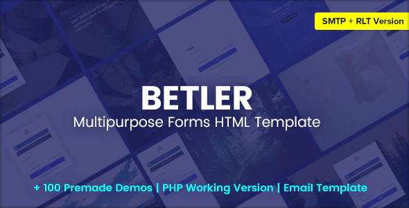 دانلود قالب سایت Betler - مجموعه فرم های آماده و چند منظوره HTML