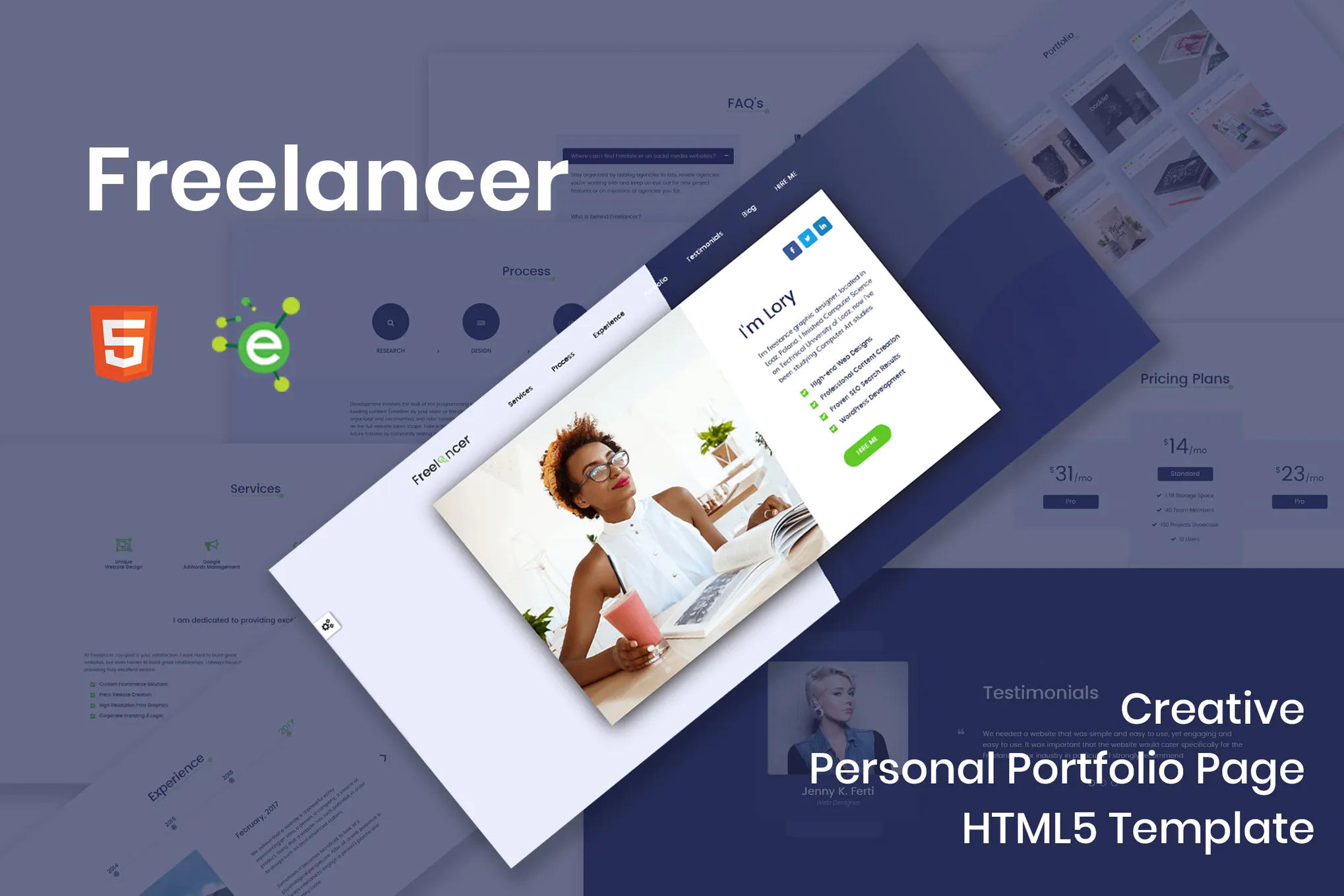 دانلود قالب سایت Freelancer - قالب نمونه کار شخصی HTML5