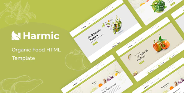 دانلود قالب سایت Harmic - قالب محصولات و غذاهای ارگانیک HTML