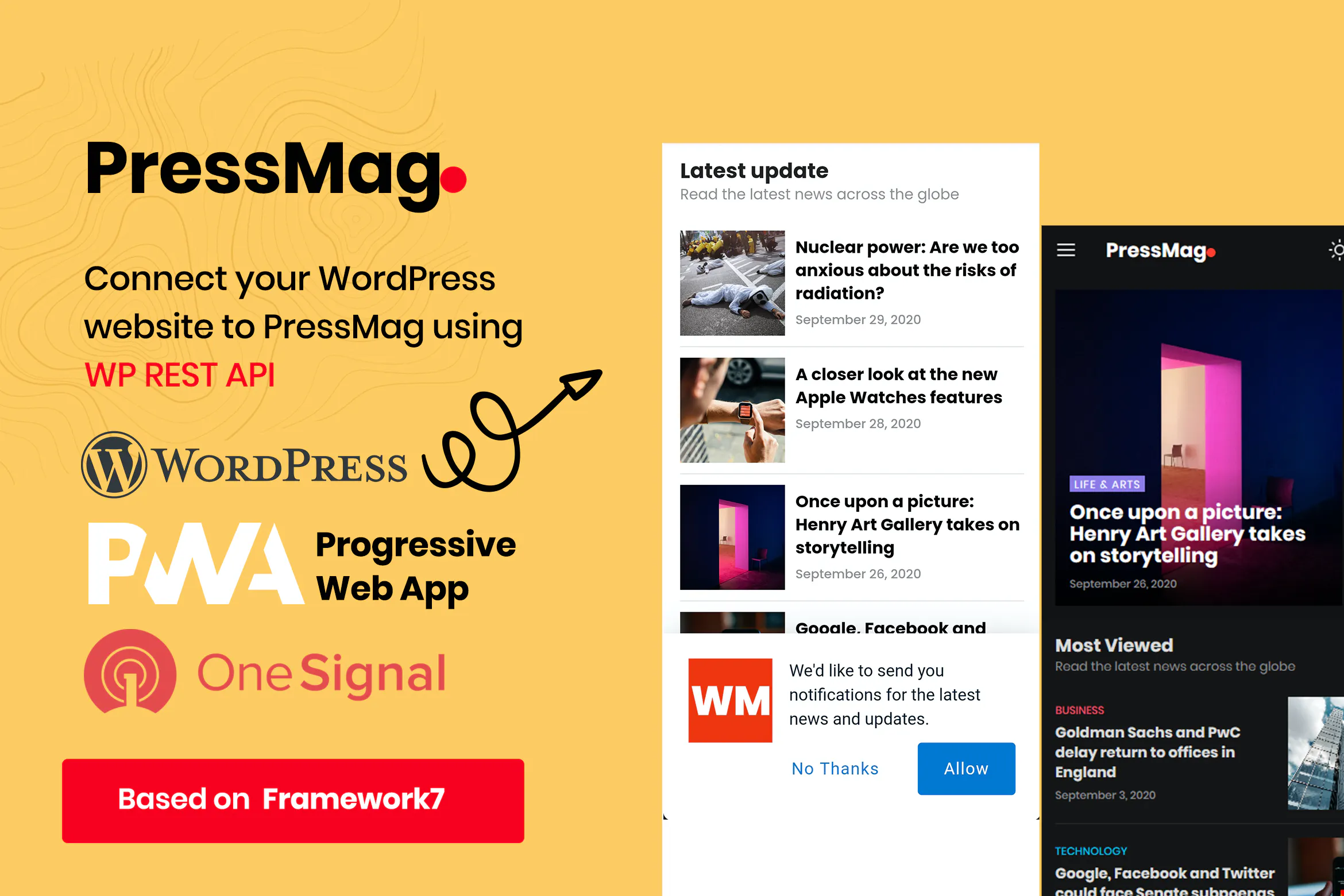 دانلود قالب HTML موبایل PressMag - قالب وبلاگ / خبری حرفه ای