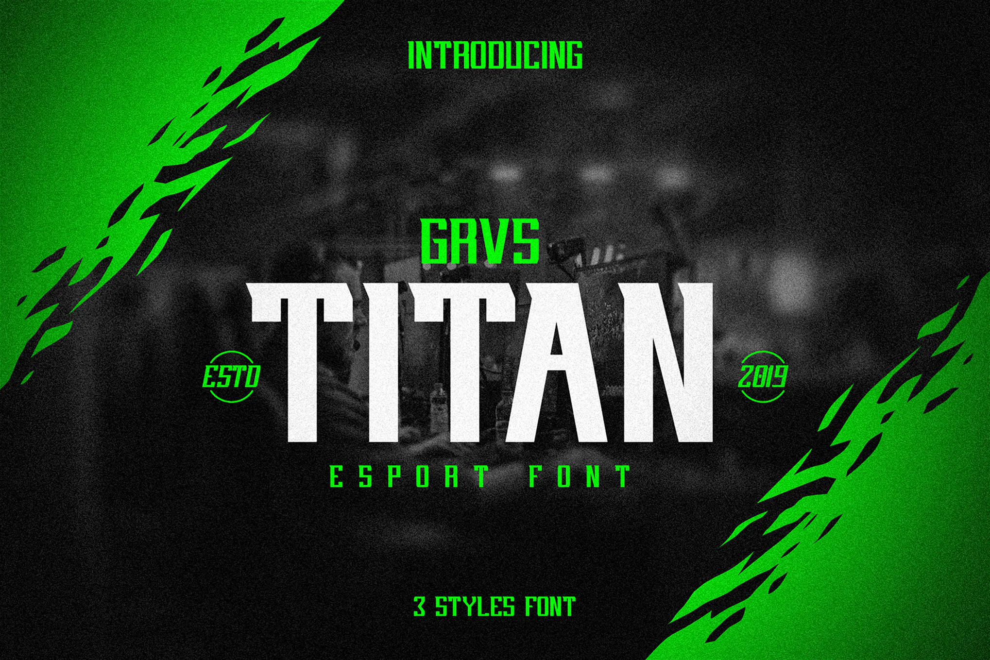 دانلود فونت انگلیسی Titan - فونت گرافیگی و eSports تایتان