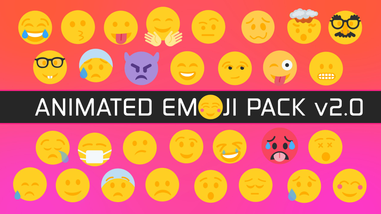 دانلود پروژه افتر افکت Animated Emoji Pack 2.0