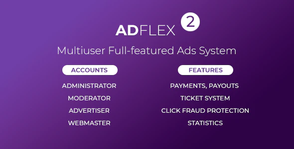 دانلود اسکریپت سیستم مدیریت تبلیغات پیشرفته AdFlex