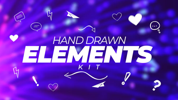 دانلود پروژه افتر افکت Hand Drawn Elements Kit