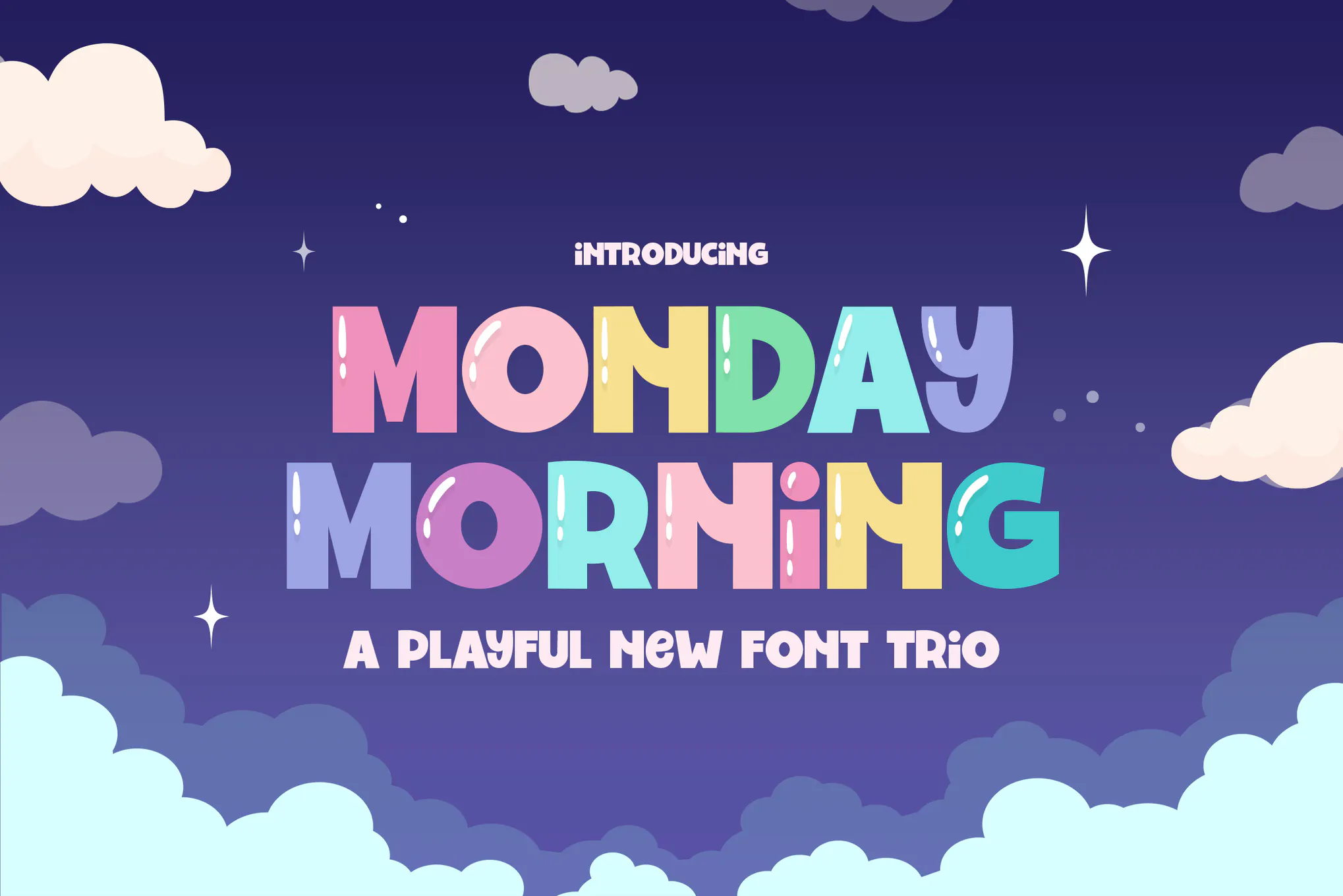 دانلود فونت انگلیسی Monday Morning Font Trio