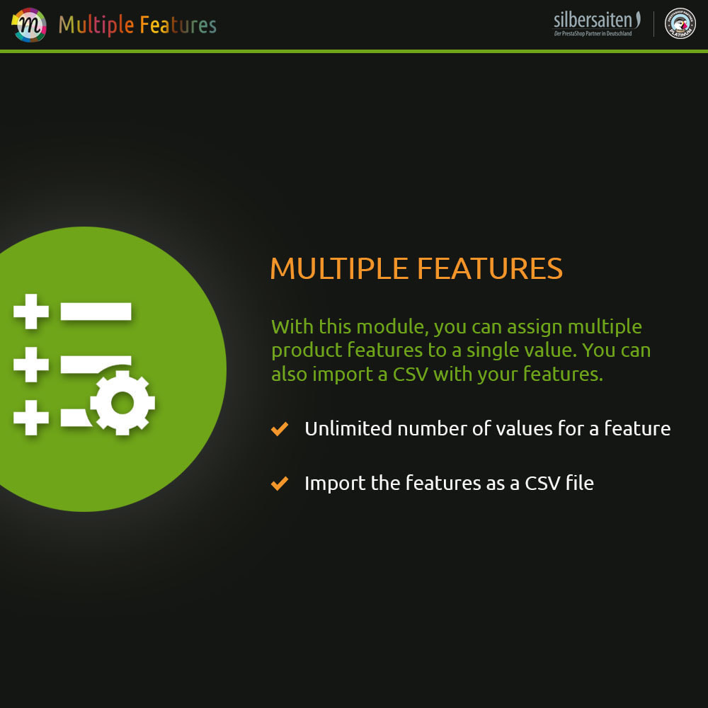 Multiple Product Features incl. Features Import