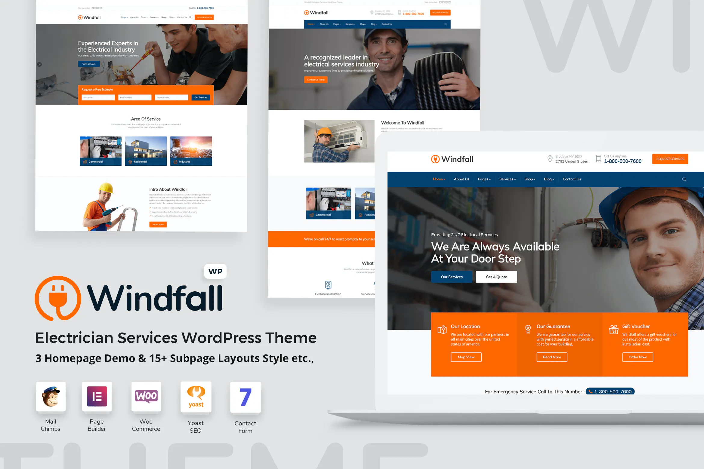 دانلود قالب وردپرس Windfall - پوسته خدماتی حرفه ای وردپرس
