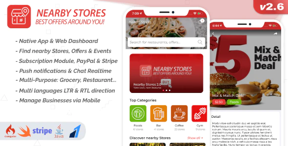 دانلود سورس متن باز اپلیکیشن موبایل Nearby Stores - نسخه iOS