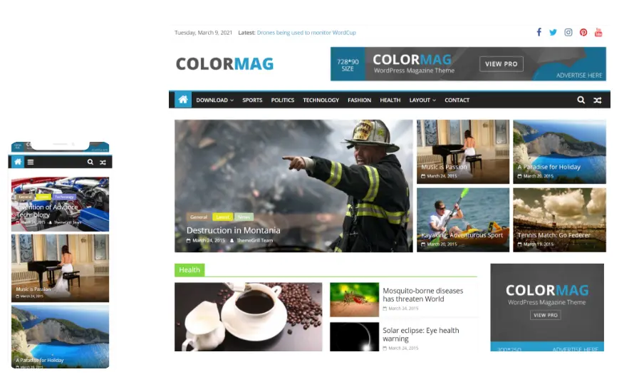 دانلود قالب وردپرس ColorMag Pro - پوسته مجله خبری حرفه ای وردپرس