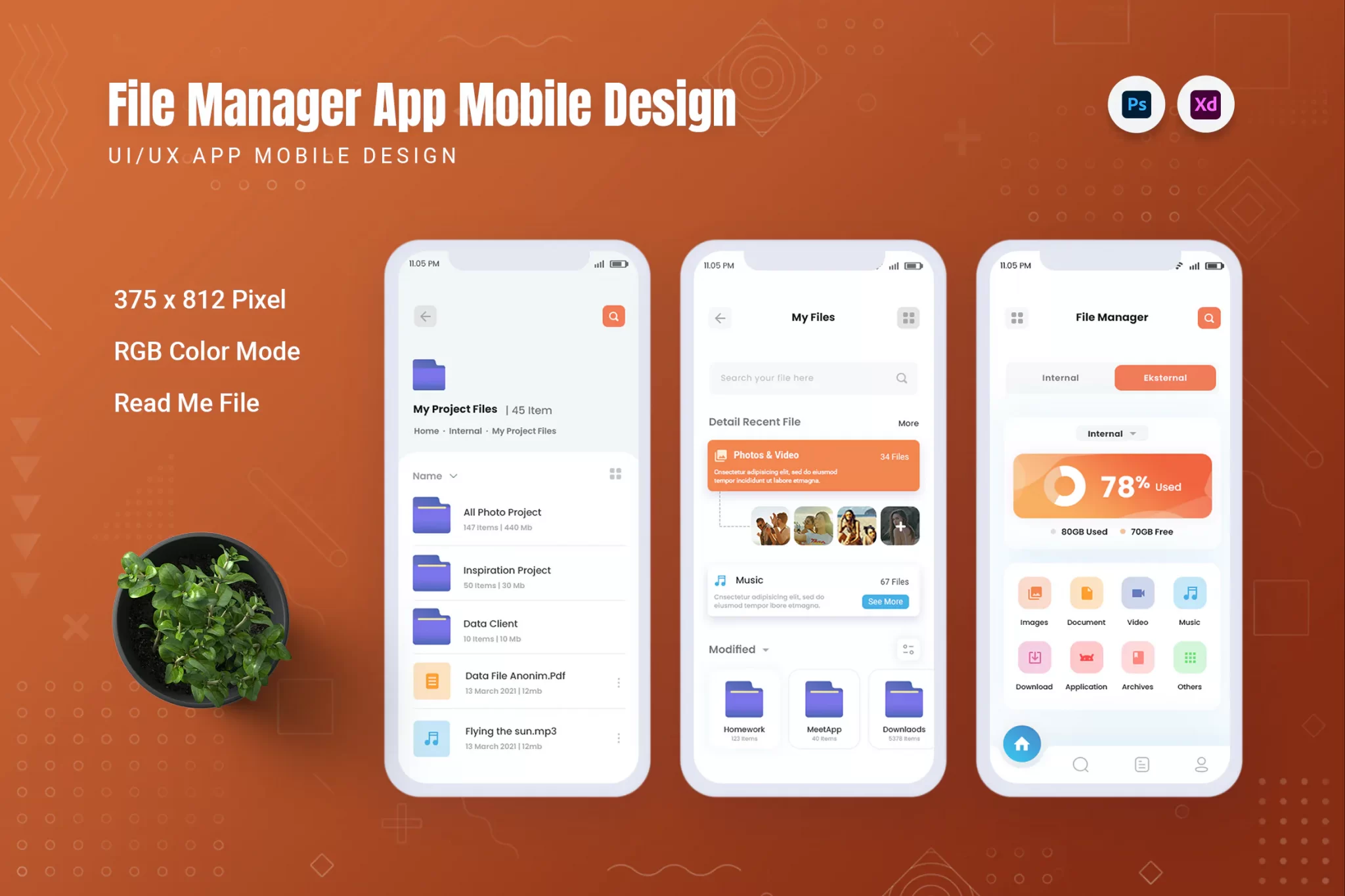 دانلود رابط کاربری File Manager App Mobile