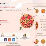 دانلود قالب اپن کارت HotPizza - قالب فست فود و سفارش آنلاین اپن کارت
