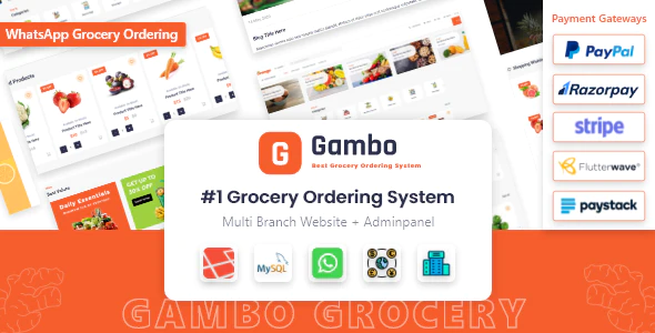دانلود اسکریپت Gambo | سیستم سفارش آنلاین حرفه ای