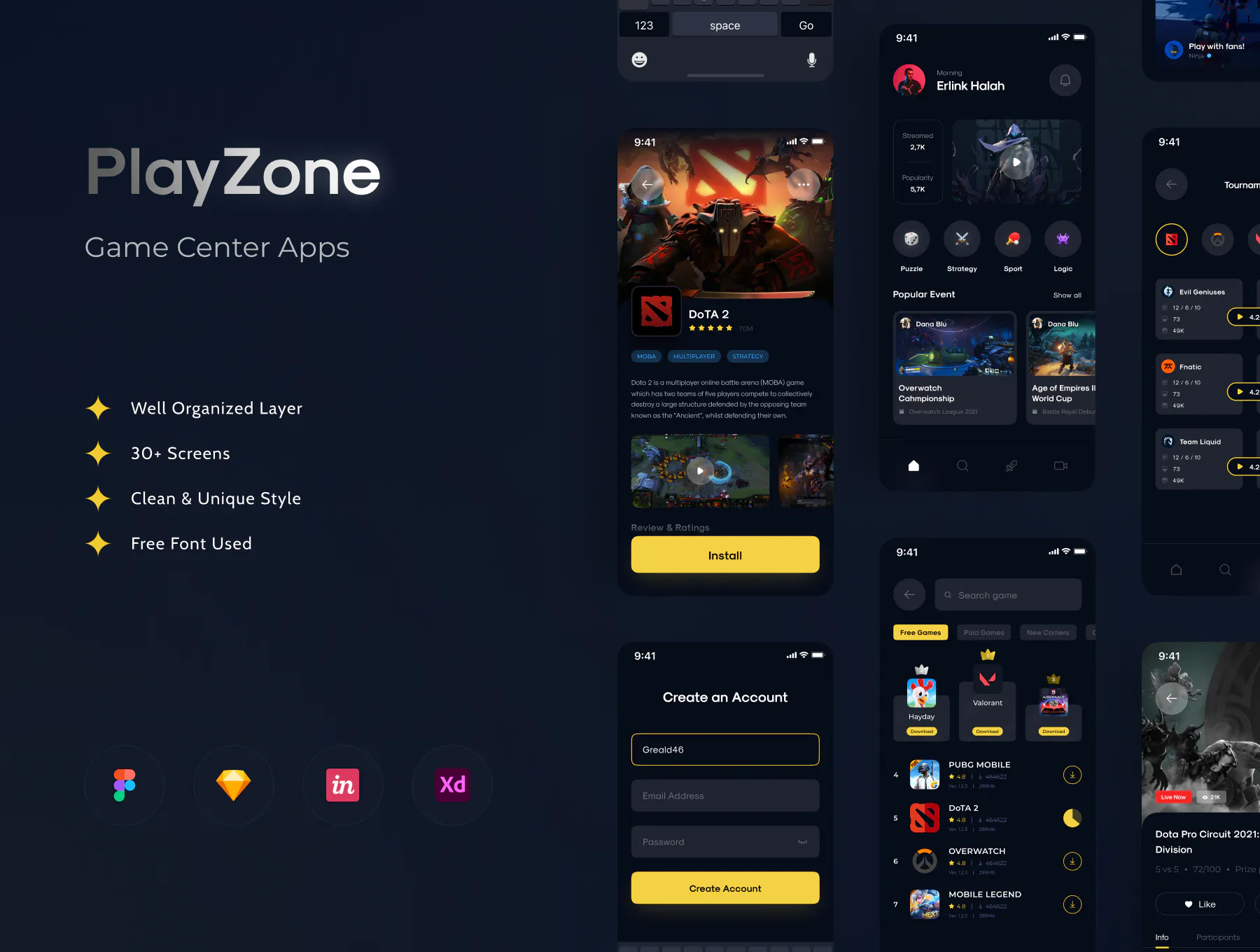 دانلود رابط کاربری گیمینگ موبایل PlayZone