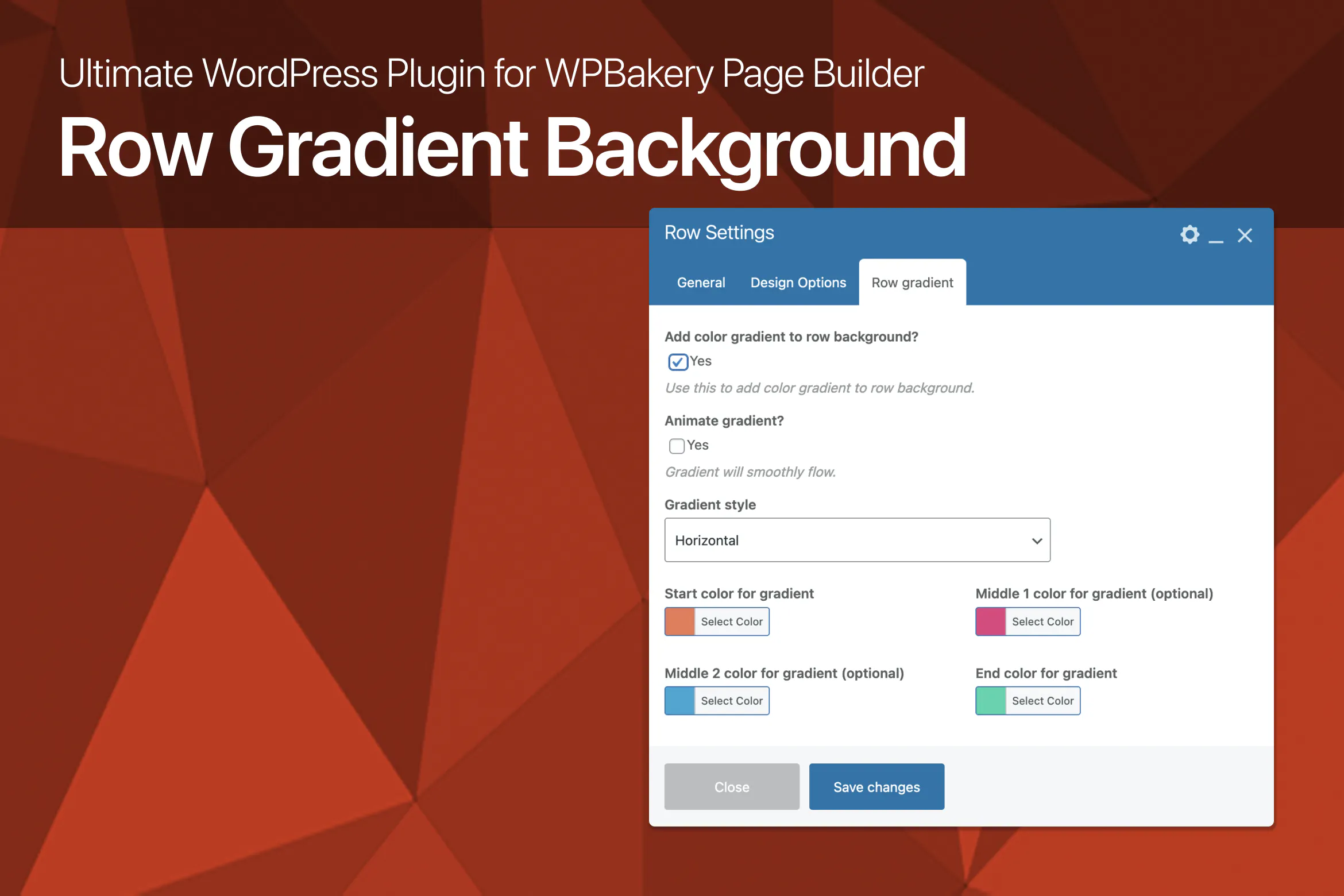 دانلود افزونه وردپرس Row Gradient Background - افزودنی صفحه ساز WPBakery