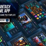 دانلود رابط کاربری و قالب موبایل Phantasy Dark Cards Game App
