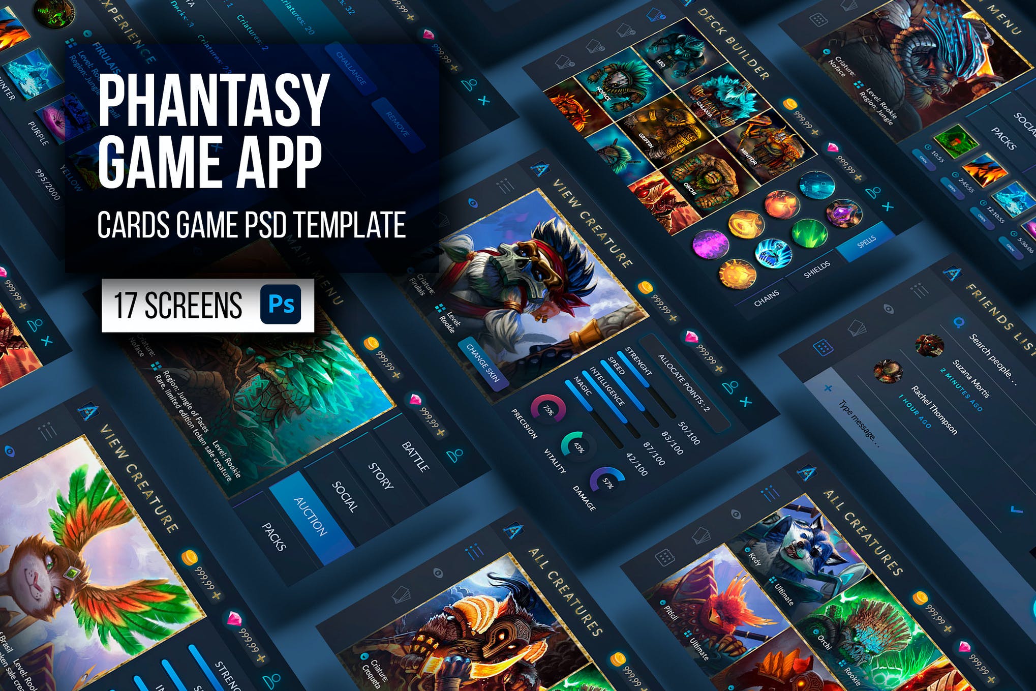 Phantasy Dark Cards Game App