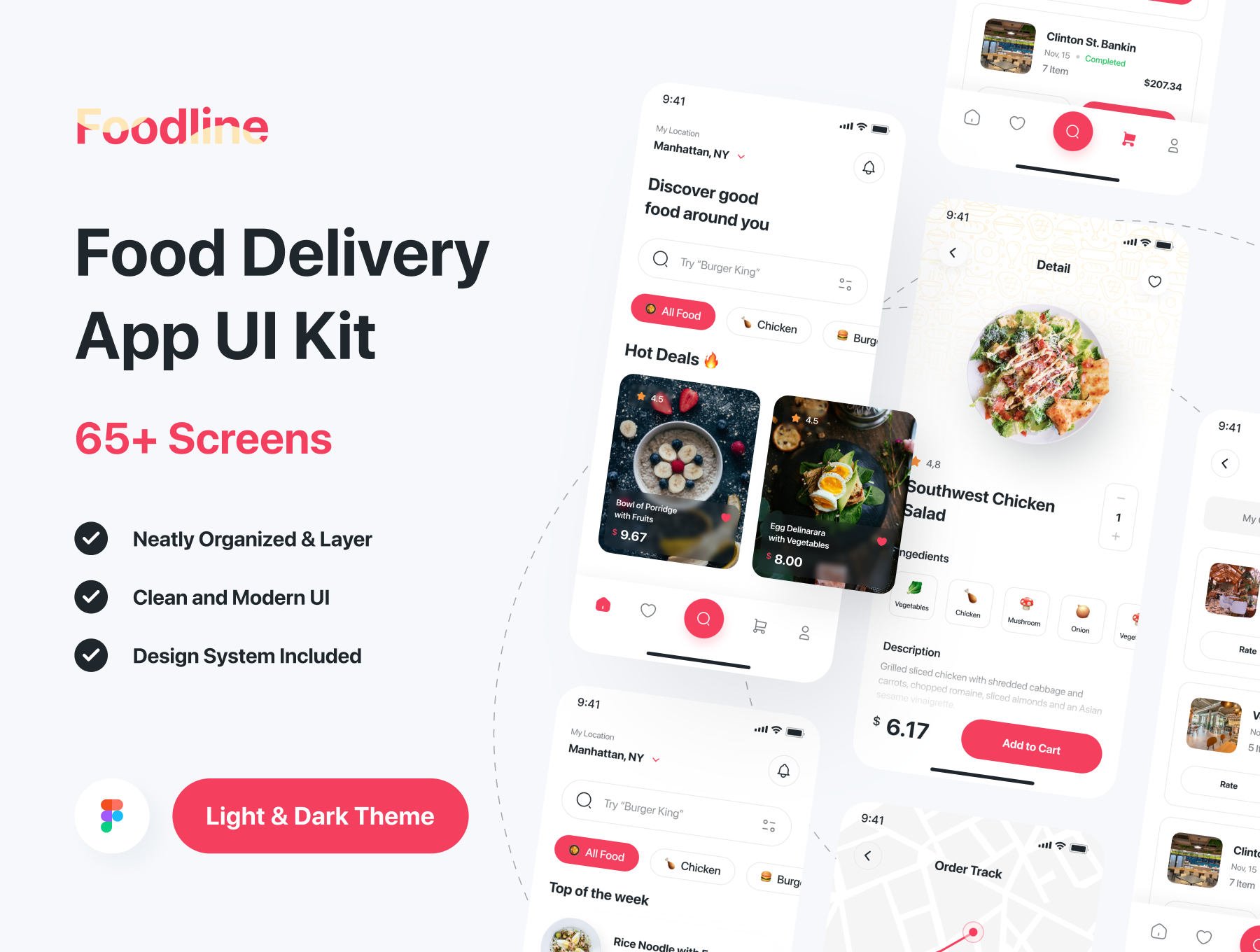 دانلود رابط کاربری Foodline - Food Delivery App UI Kit