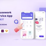 دانلود رابط کاربری Housework Service App UI Kit