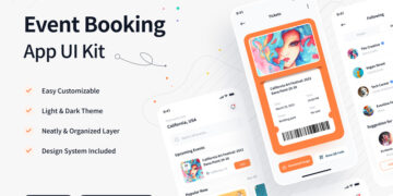 دانلود رابط کاربری Evenline - Event Booking App UI Kit