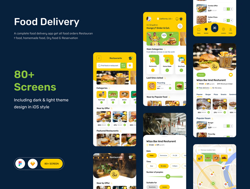 دانلود رابط کاربری Food Delivery App