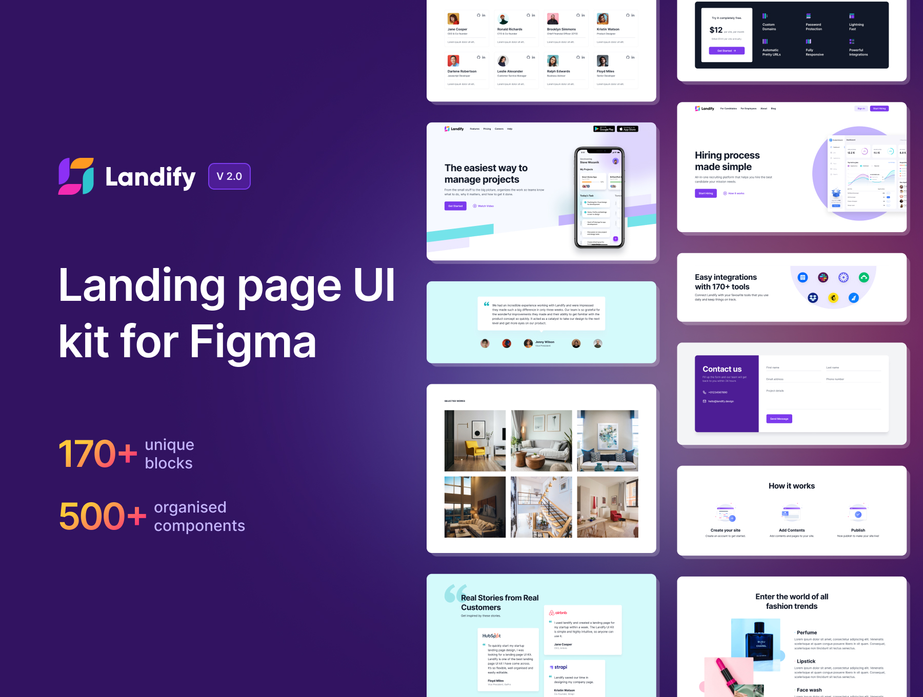 Landify - Landing Page UI Kit for Figma