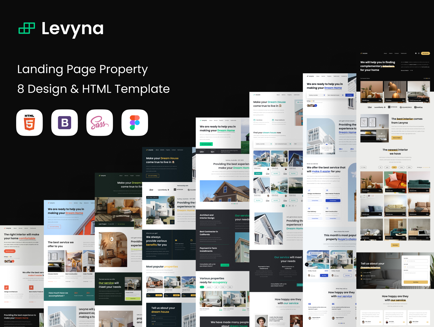 Levyna Batch Landing Page Property - Design & HTML Template