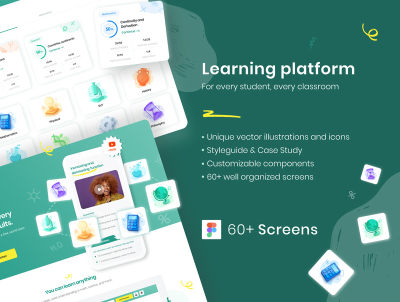 دانلود رابط کاربری Online Education Platform