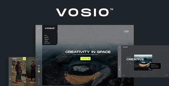 دانلود قالب سایت Vosio - قالب نمونه کار خلاقانه HTML