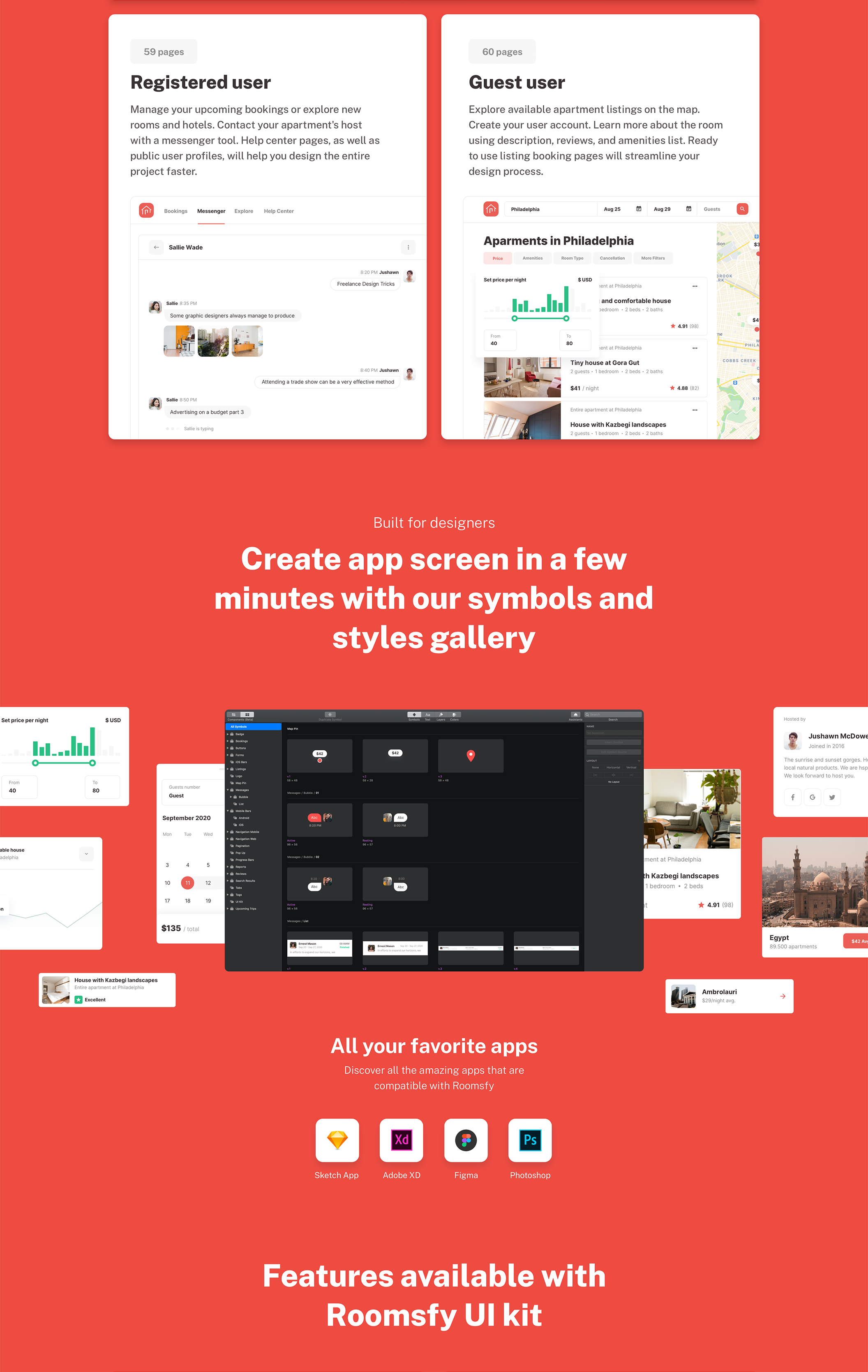 Roomsfy Web and Mobile UI kit