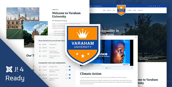دانلود قالب جوملا Varaham - قالب دانشگاه و آموزشگاه جوملا